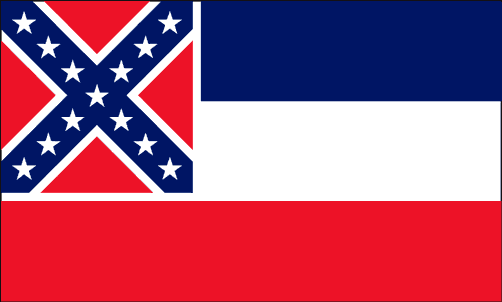 Mississippi Flag History. When Mississippi seceded from the union the 